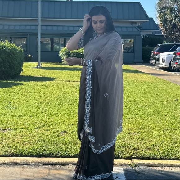 Satin silk saree - Picture 5 of 8